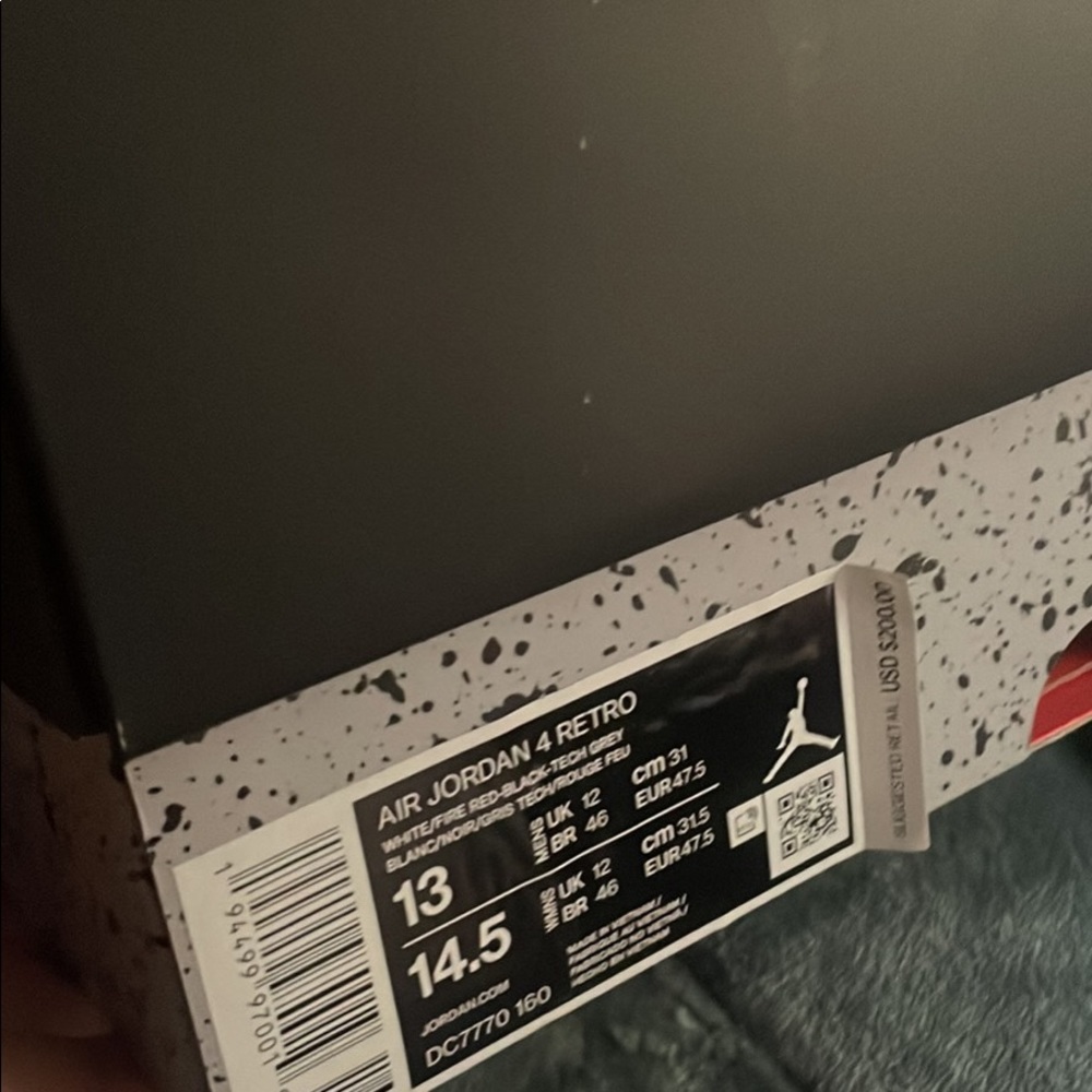 Fire Red 4’s size 13